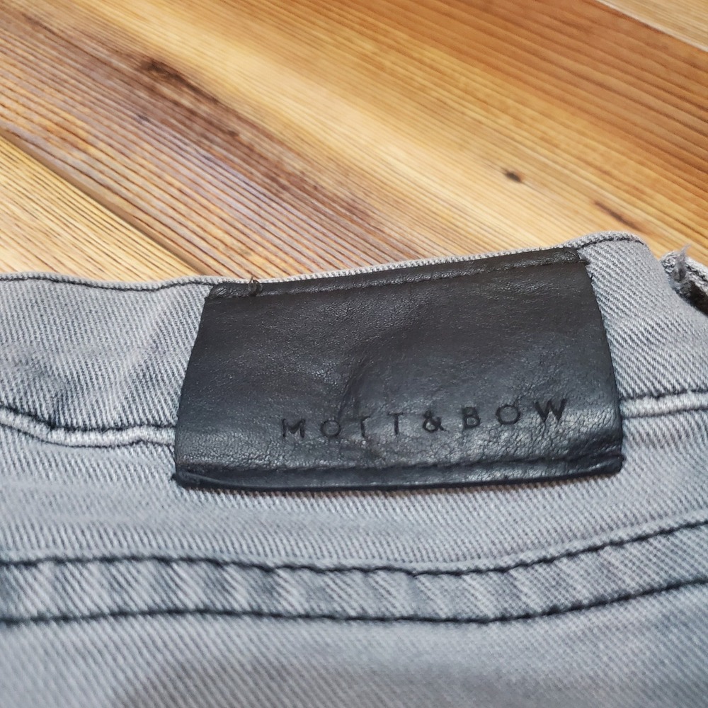Mott & Bow Mens Straight Leg Jeans Gray Stone Wash 40x32 Stretch Denim Pants - Picture 6 of 10